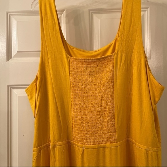 J Jason Wu Yellow Gold Shirred Midi Maxi Dress (Z05.8) - Picture 4 of 5